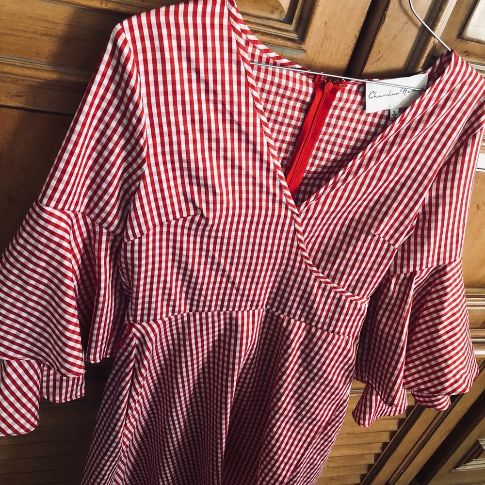 Charles Henry plaid dress
